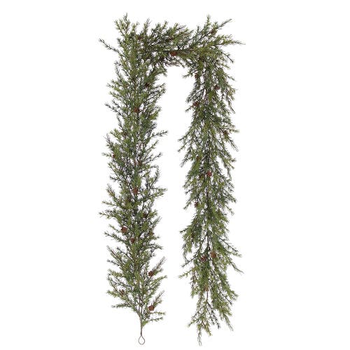Cg Hunter 9' Artificial Pine Garland With Pinecones In Green