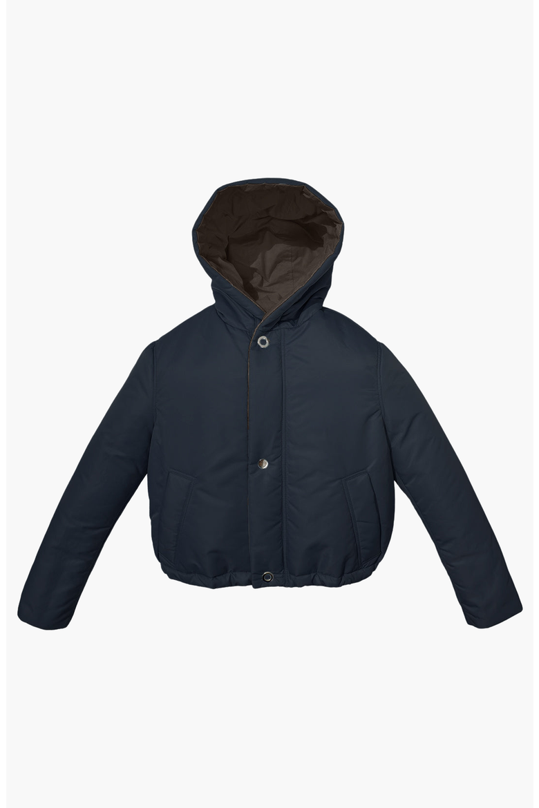 Reversible Sustainable Down Coat, Alternate, color, Dark Brown