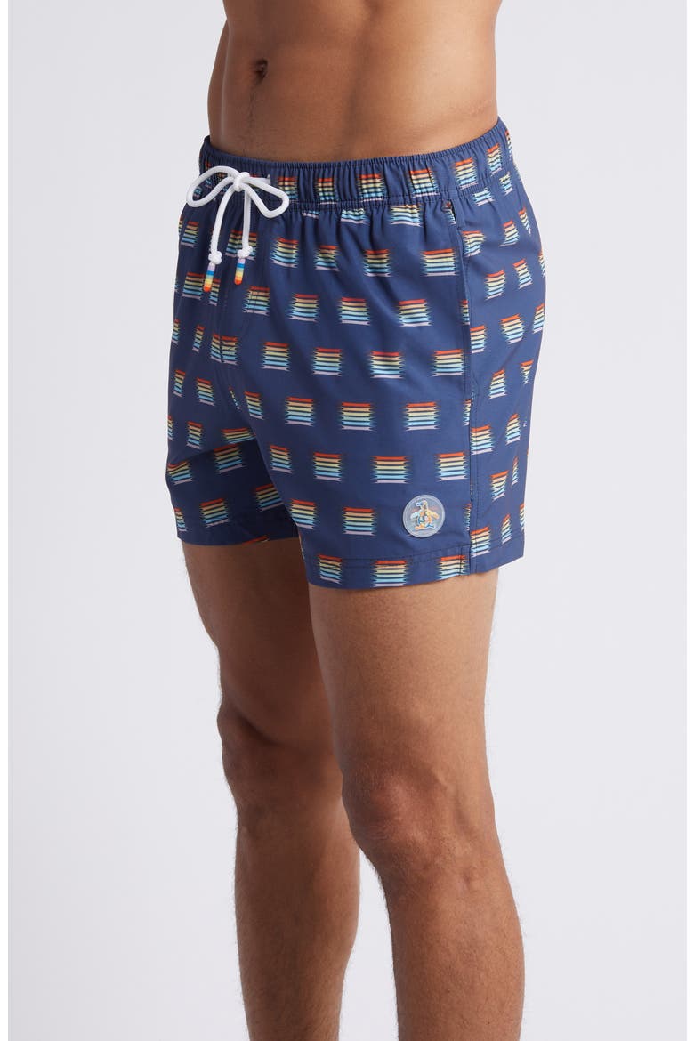 Print Swim Trunks, Alternate, color, SARGASSO SEA