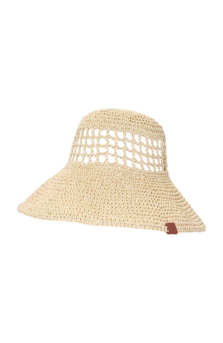 Lauren Ralph Lauren Crochet Open Crown Sunhat, Main, color, Natural