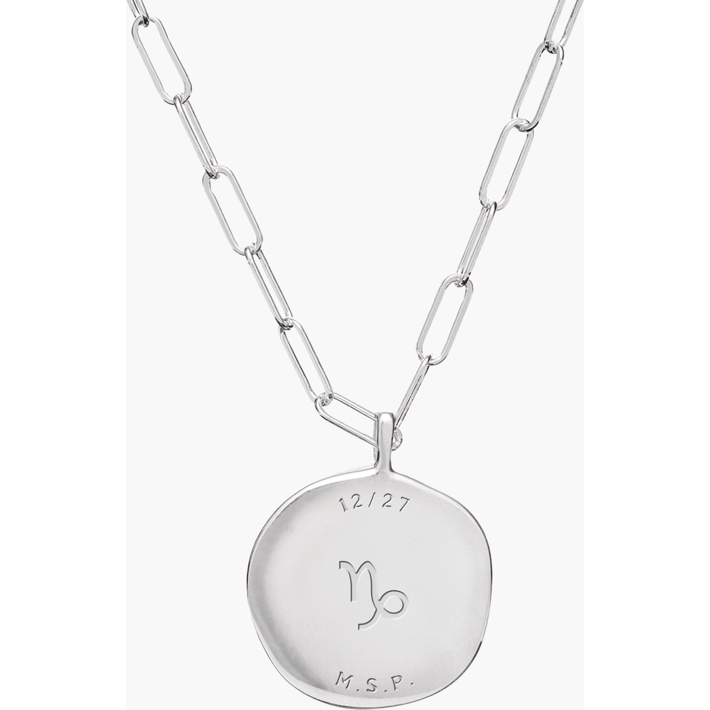 Birthdate Co. The October Birthdate Silver Pendant In October 21st - Silver
