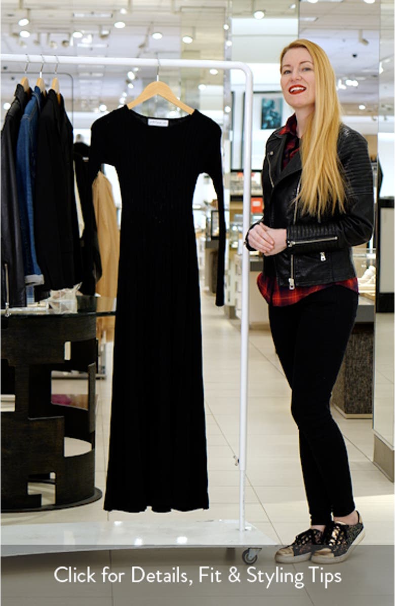 Alison Long Sleeve Rib Maxi Dress, sales video thumbnail