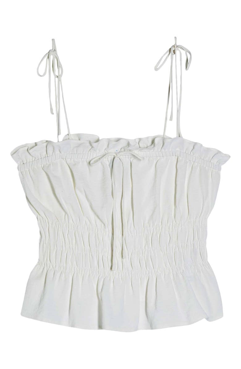 Topshop Shirred Peplum Camisole, Alternate, color, 