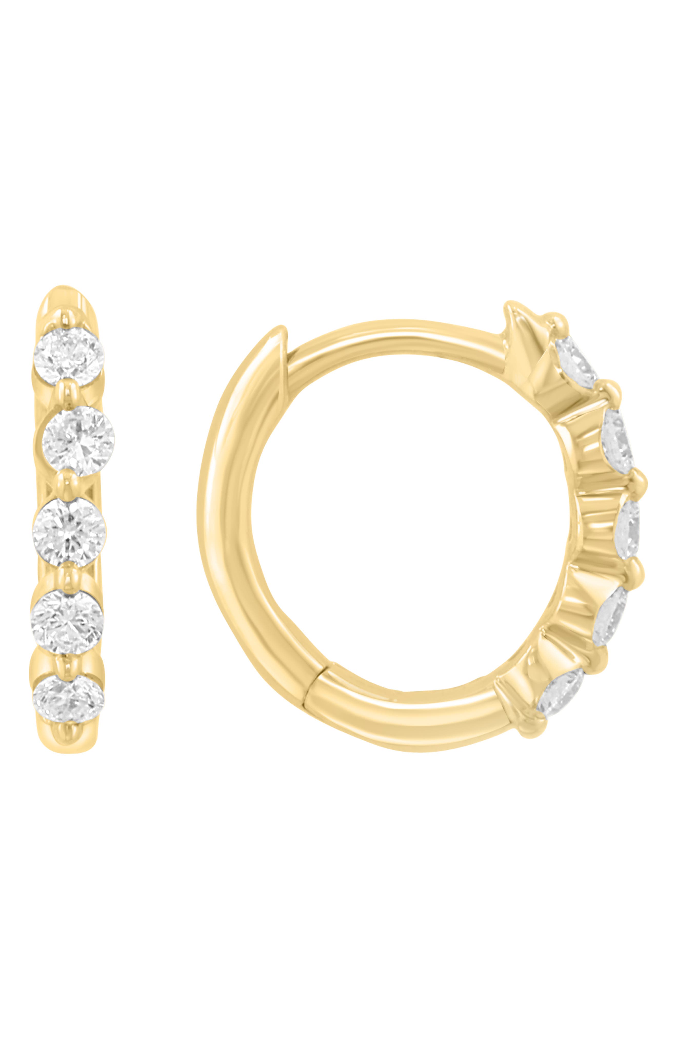 EFFY 14K Gold Lab Grown Diamond Hoop Earrings
