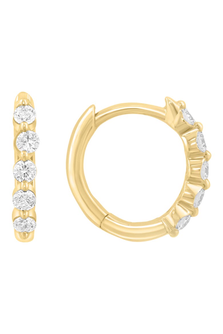 14K Gold Lab Grown Diamond Hoop Earrings, Main, color, GOLD