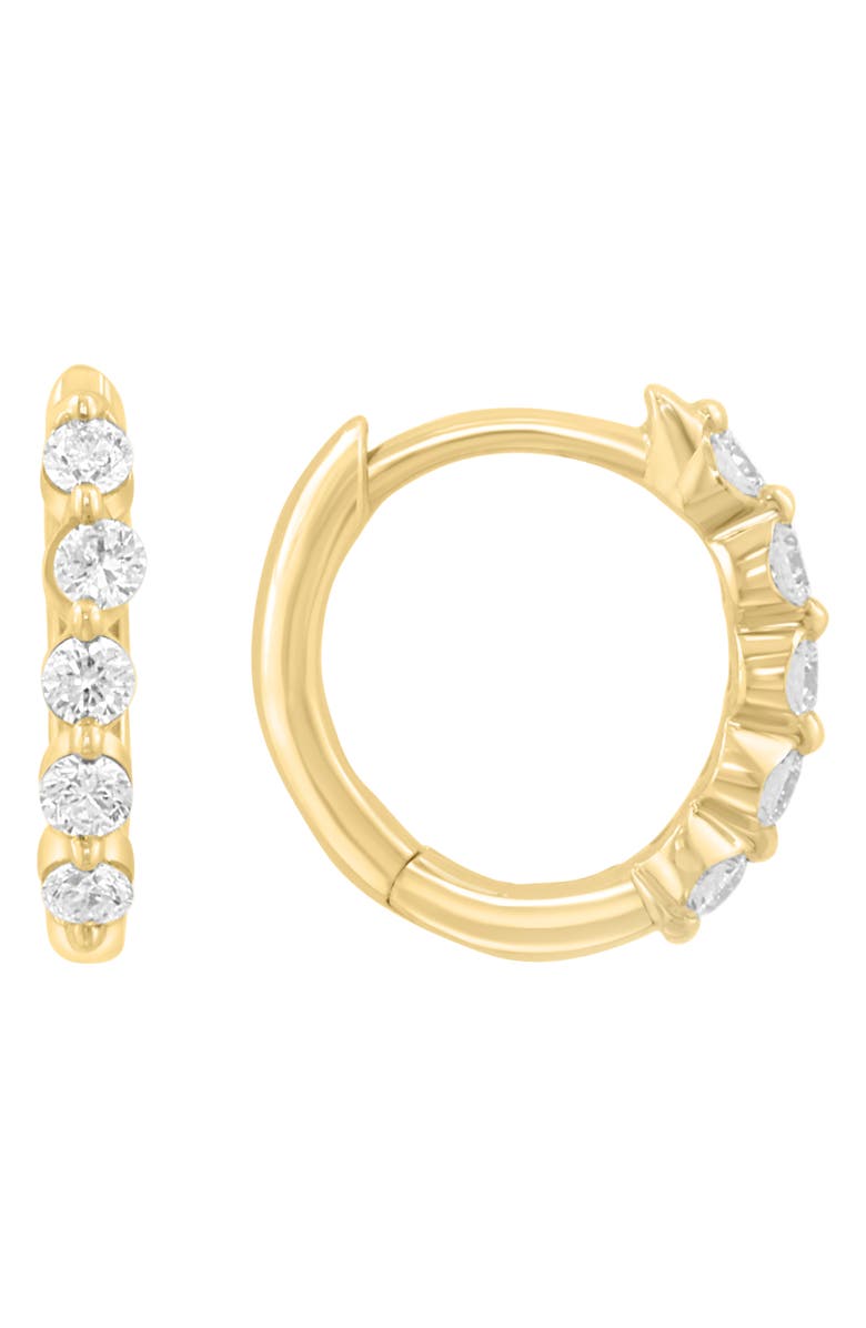 EFFY 14K Gold Lab Grown Diamond Hoop Earrings, Main, color, Gold