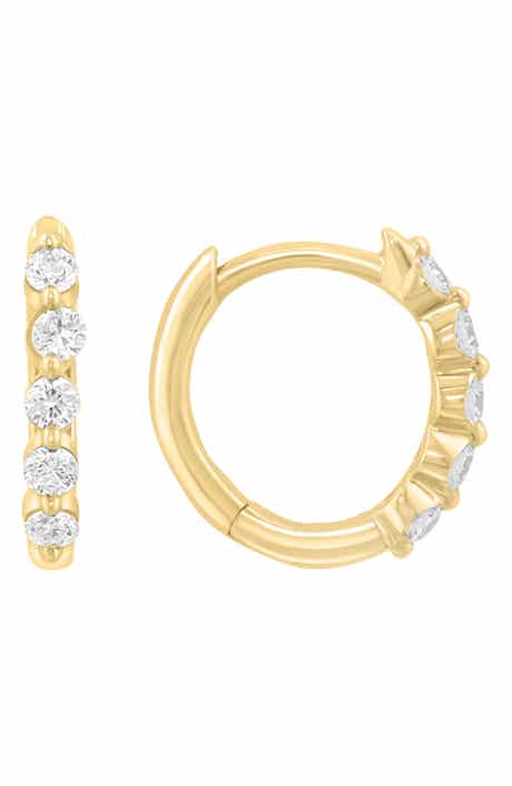 EFFY 14K Gold Lab Grown Diamond Hoop Earrings
