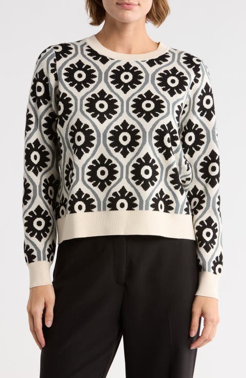Floral Jacquard Sweater