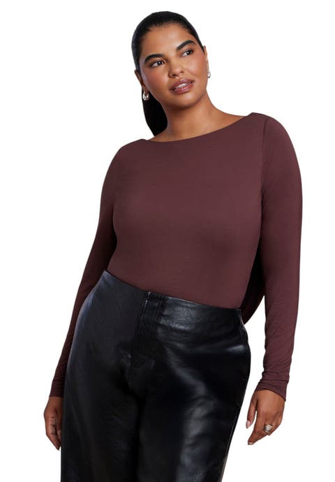 Draped Cowl Back Bodysuit (plus)