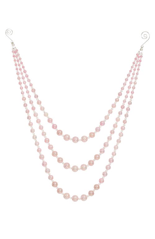 Mark Roberts Hanging Beads Swag, Set Of 4 In Pink