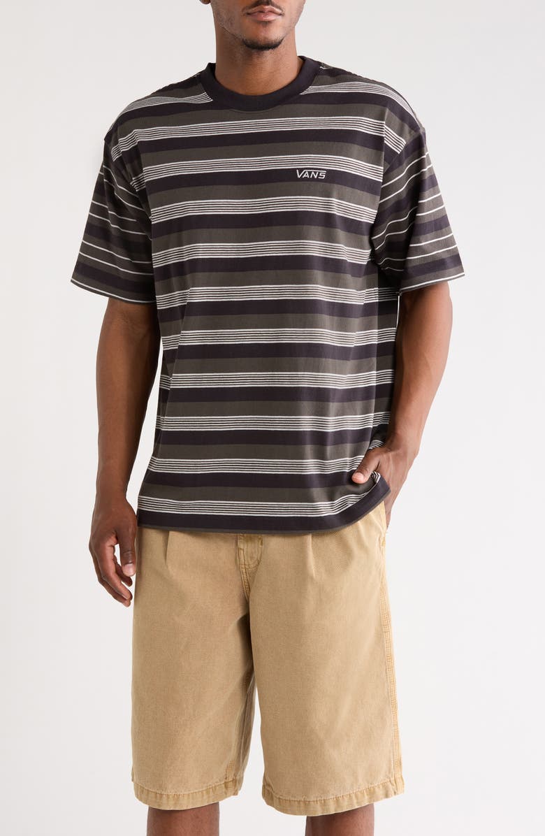 Vans Pismo Stripe Knit T-Shirt, Main, color, Black