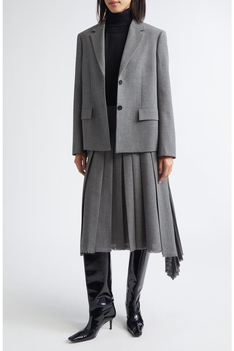 Pleated Asymmetric Skirt, Alternate, color, VOLCANIC GLASS