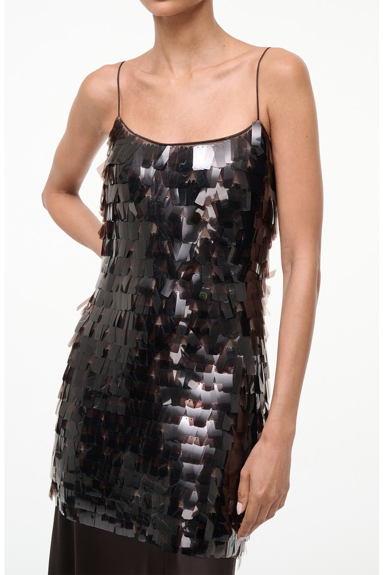 Mesa Mixed Media Paillette Gown, Alternate, color, EARTH