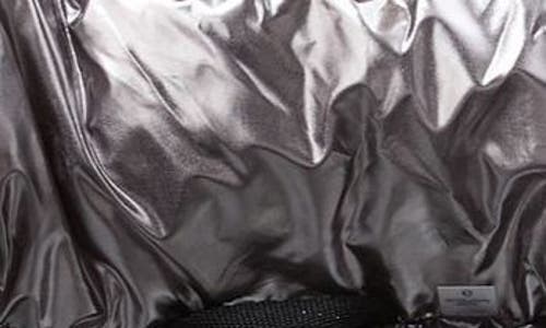 S13 Little Girl's Metallic Straight Puffer Jacket In Gray