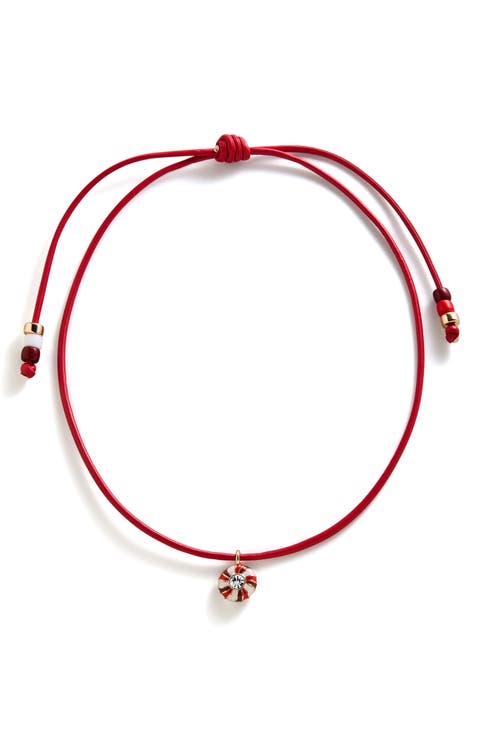 Freshly Festive Peppermint Pendant Necklace