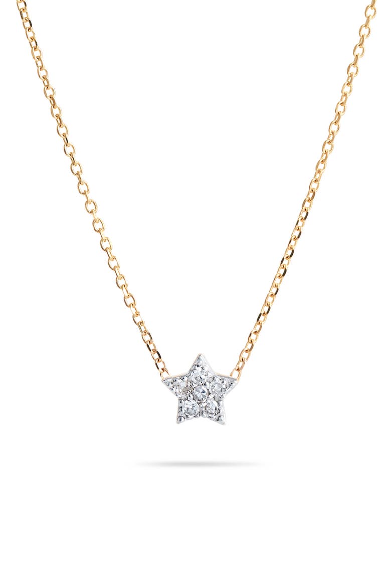Diamond Star Pendant Necklace, Main, color, 10K YELLOW GOLD WHITE DIAMOND