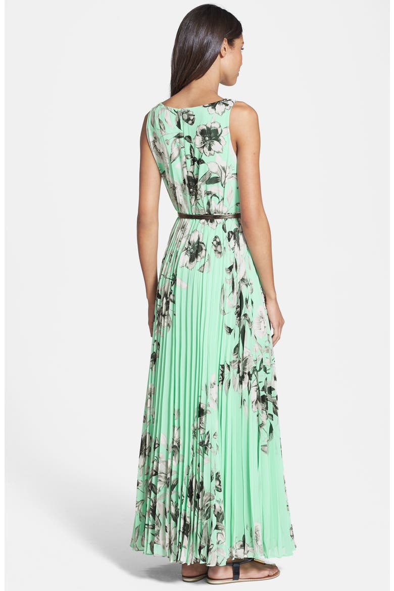 Print Chiffon Maxi Dress, Alternate, color, MINT
