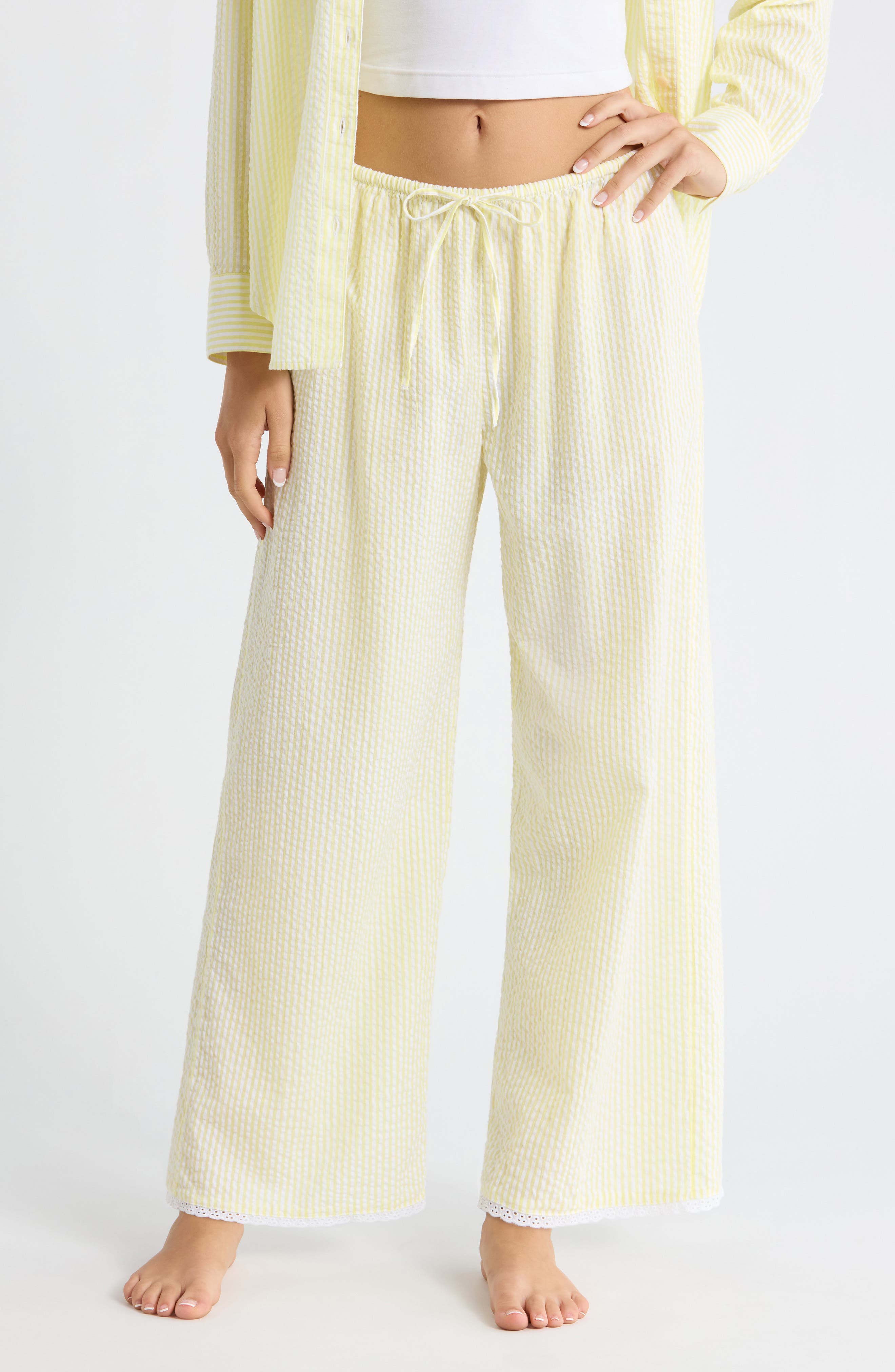 WHITE- YELLOW HICKORY STRIPE