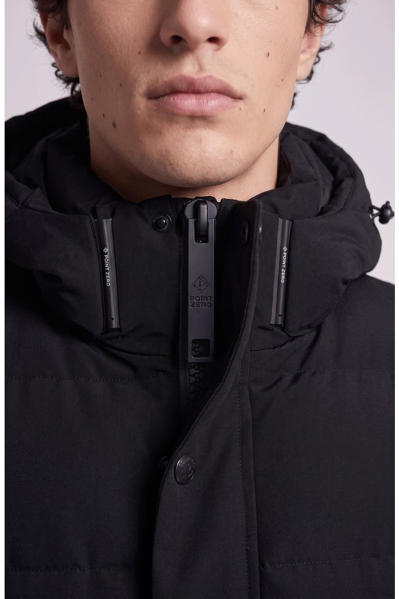 Hooded Puffer Jacket with Sleeve Pocket, Alternate, color, Black