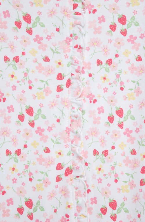 Shop Little Me Berry Floral Cotton Footie & Headband Set
