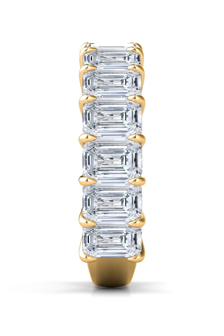 Emerald Cut Lab Created Diamond Eternity Band, Alternate, color, YELLOW GOLD