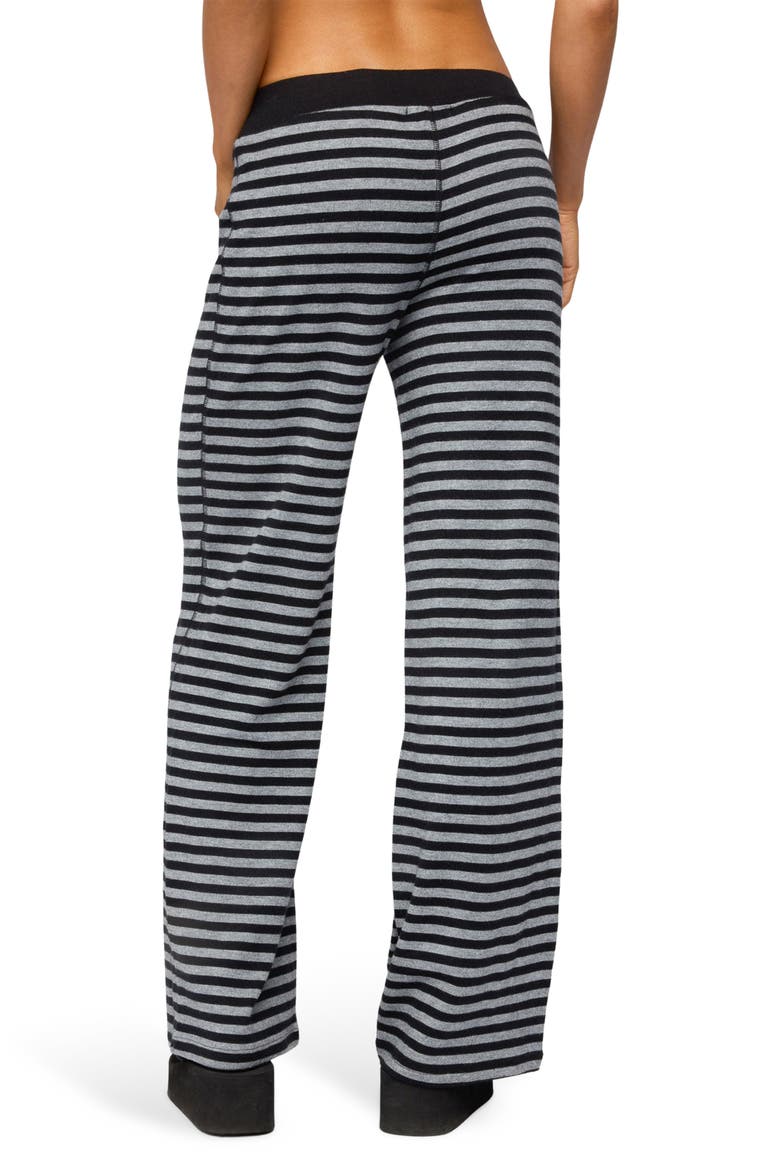 Tarla Striped Knit Pants, Alternate, color, GRAY-MELANGE-AND-BLACK
