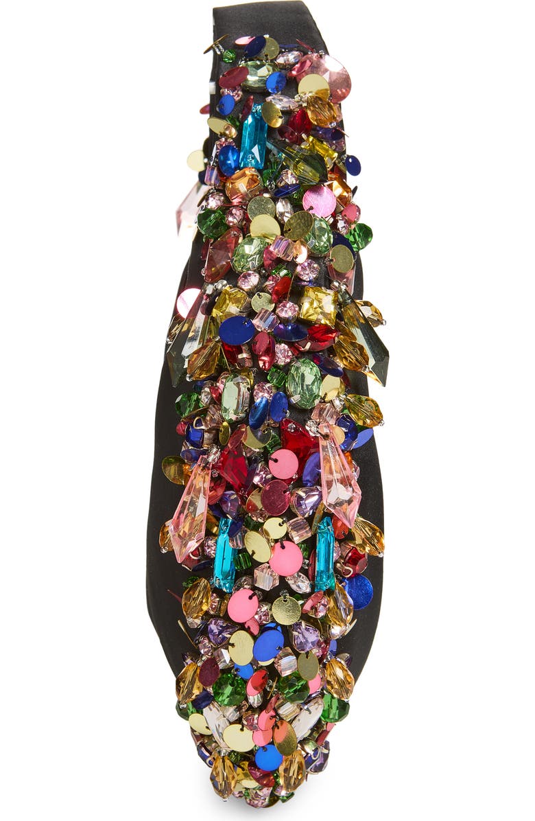 L’alingi Confetti Satin Hobo Bag, Alternate, color, Black N Rainbow