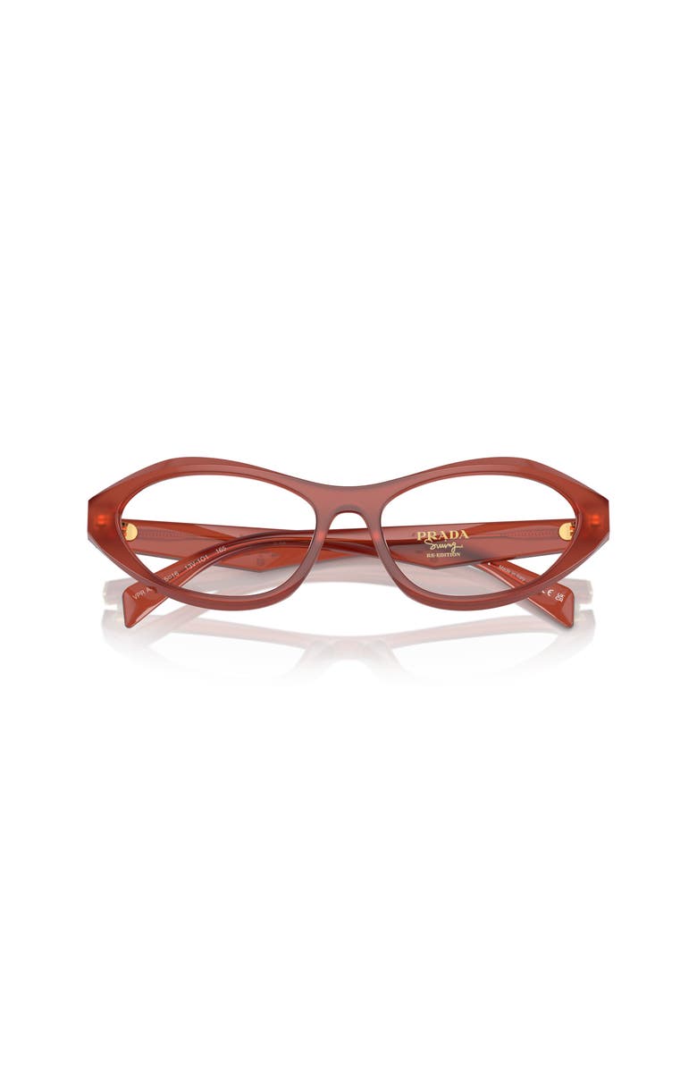 Prada 55mm Irregular optical glasses, Alternate, color, Red