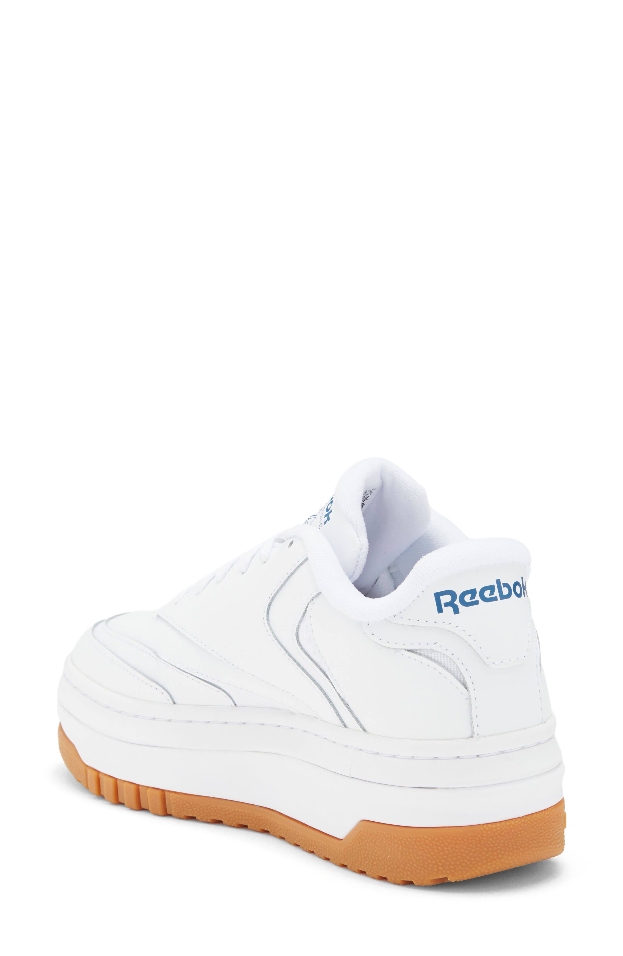 Reebok Club C Extra Platform Sneaker, Alternate, color, White/ White/ Blue