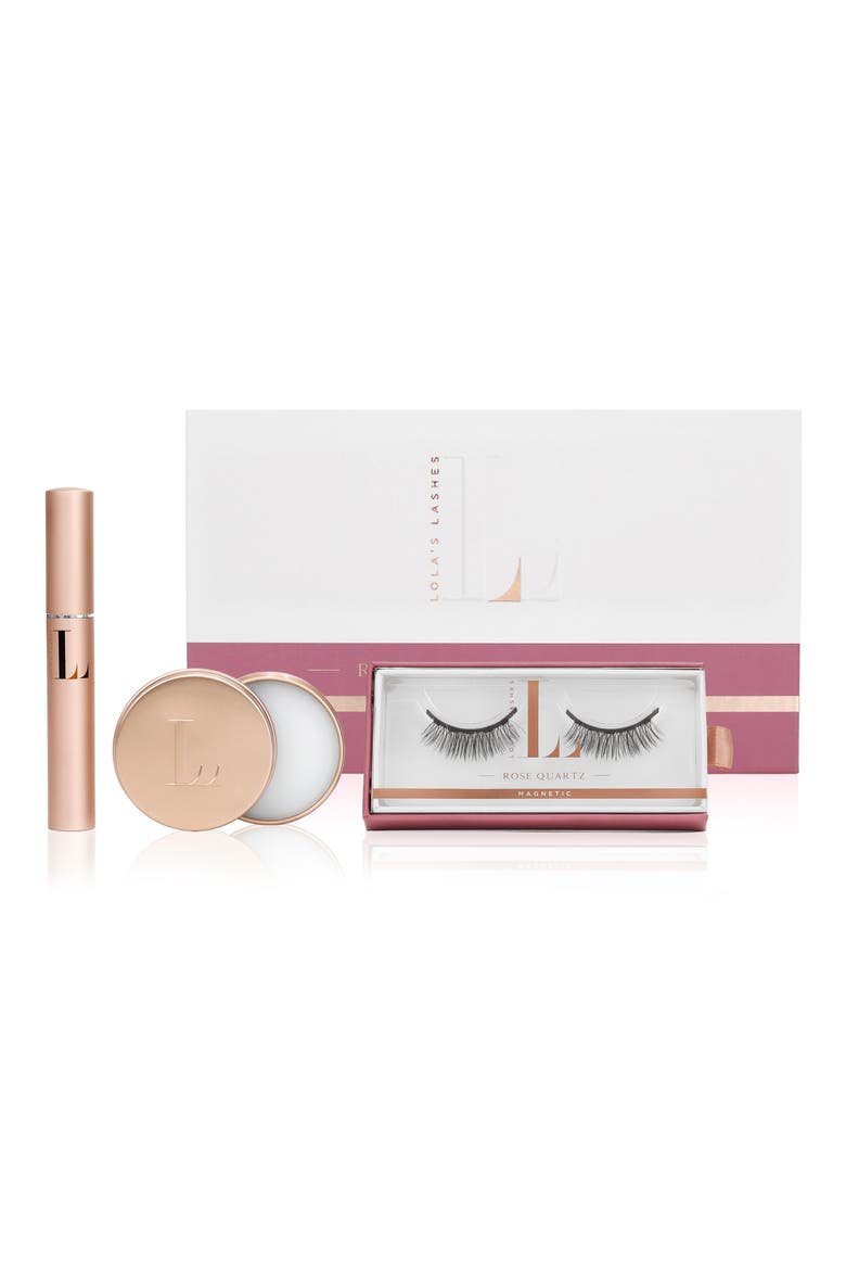 Rose Quartz Magnetic False Eyelashes Set, Main, color, NO COLOR