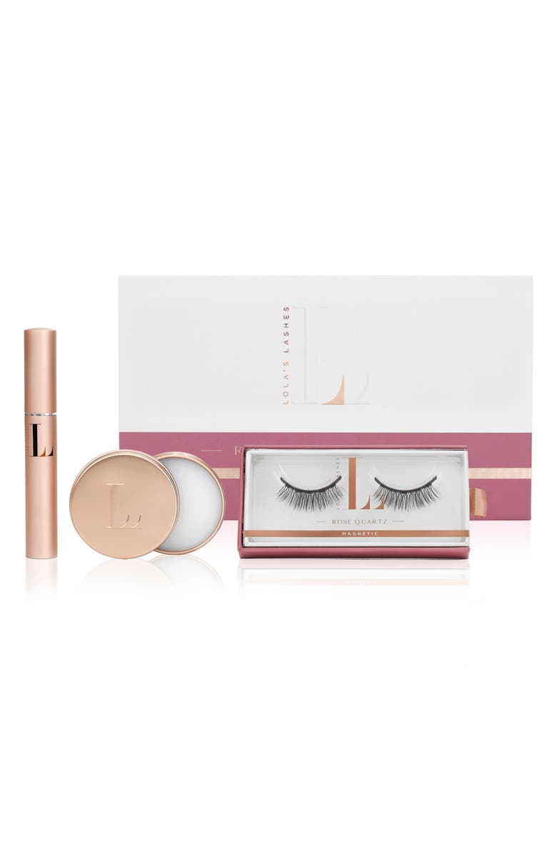 Lola's Lashes Rose Quartz Magnetic False Eyelashes Set, Main, color, 