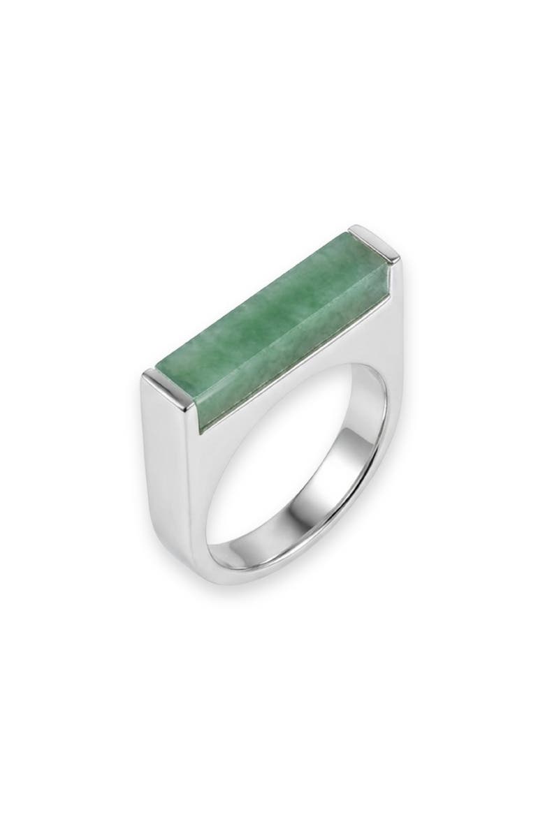 Year of the Horse Hanbai Jade Saddle Ring, Alternate, color, Green