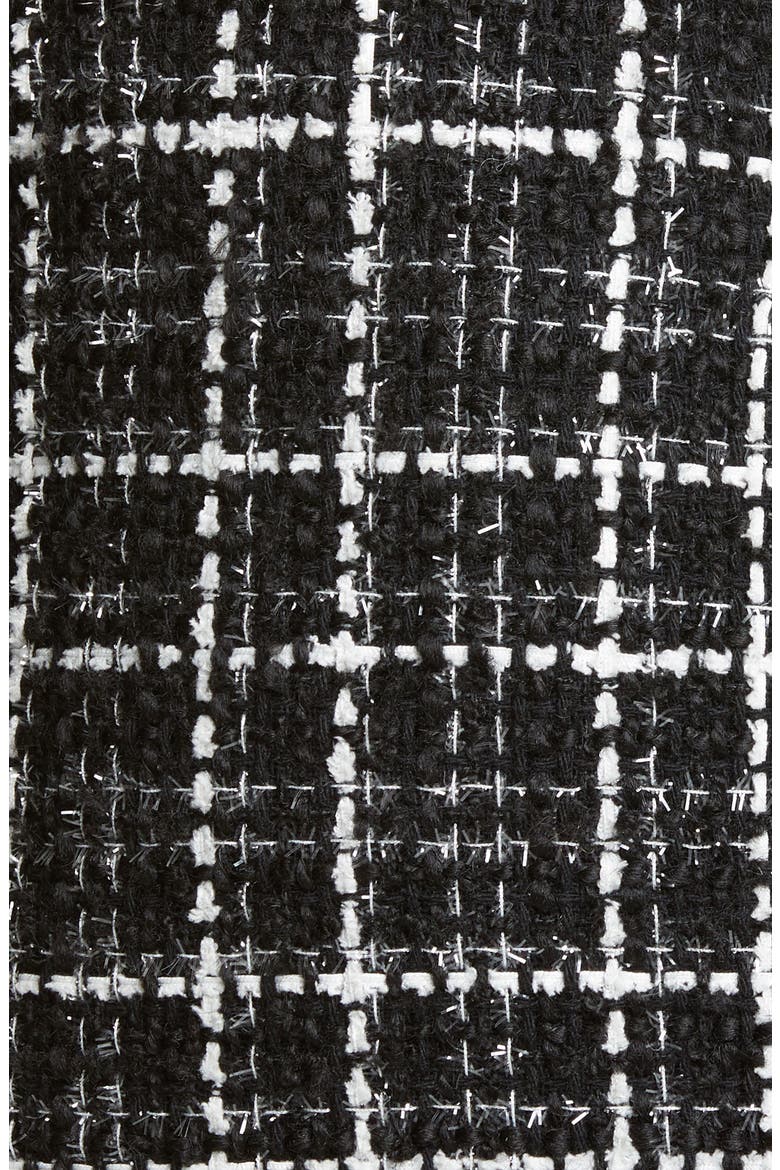 Elana Tweed Miniskirt, Alternate, color, BLACK/ WHITE