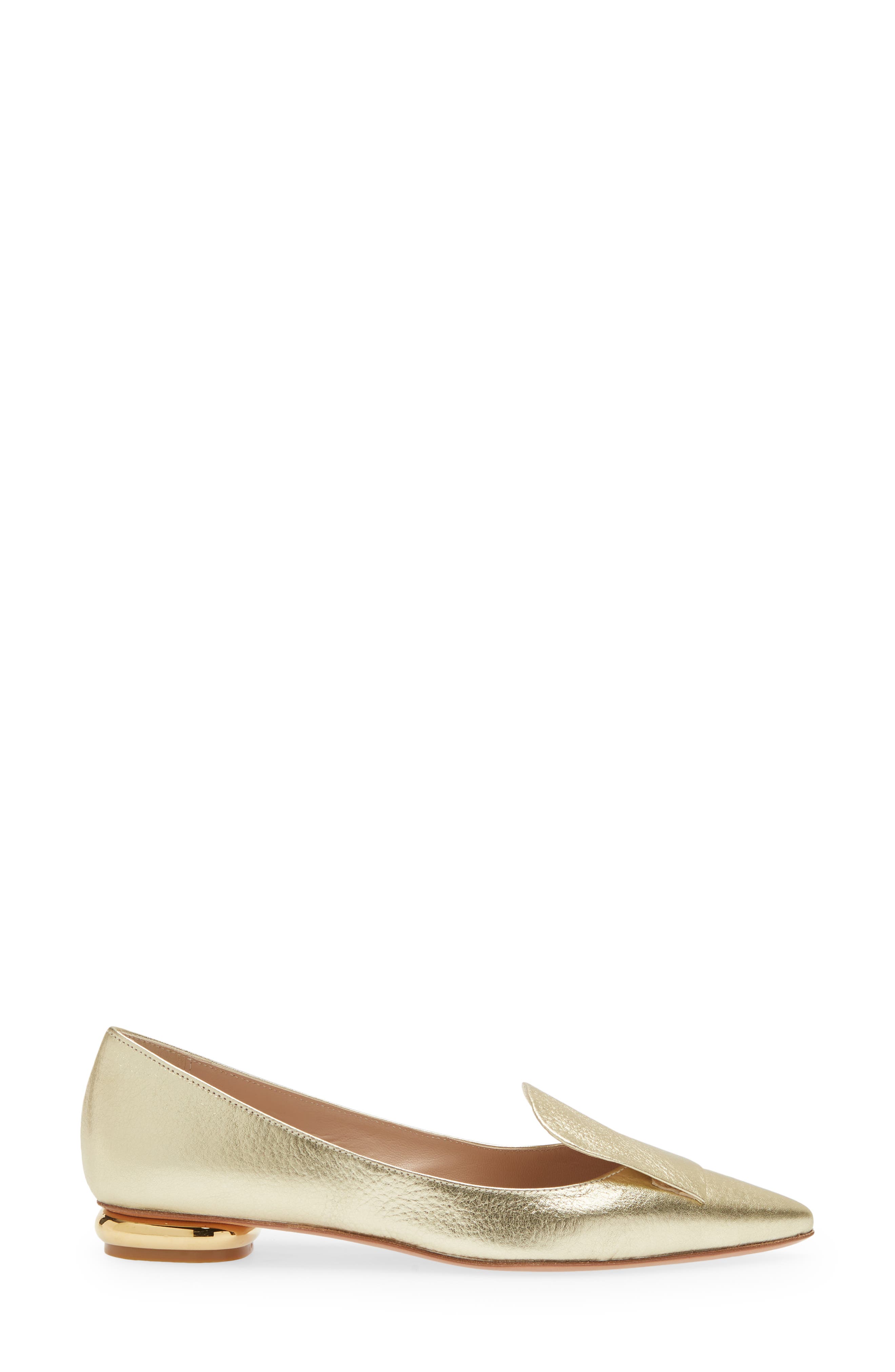 Lia Pointed Toe Loafer, Alternate, color, GOLD