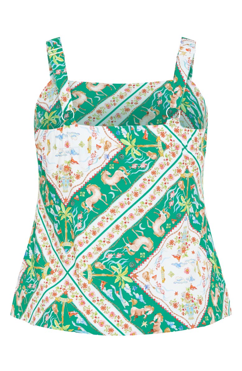 City Chic Jayla Scarf Print Tank, Alternate, color, 