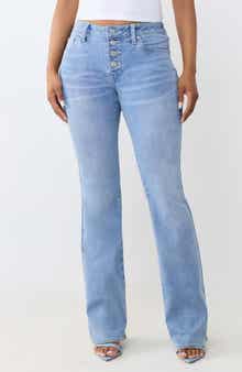 Becca Button Fly Bootcut Jeans