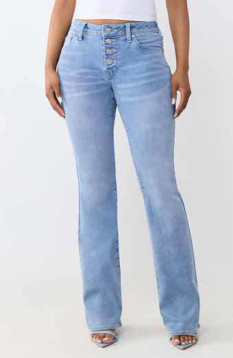 Becca Button Fly Bootcut Jeans