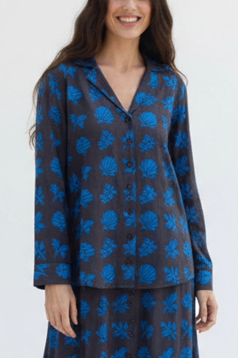 Diego Notched Collar Button Up  Shirt, Main, color, Java
