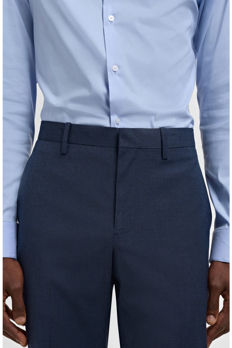 Slim Fit Flat Front Pants, Alternate, color, INK BLUE