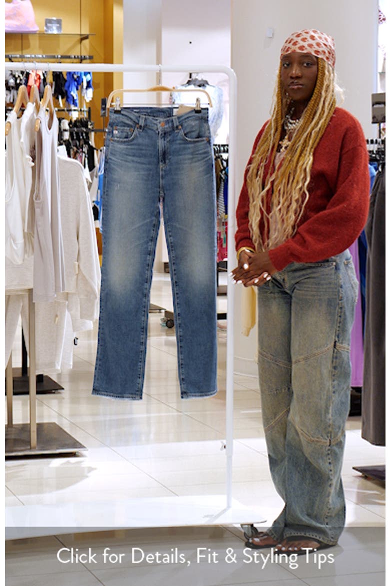 Brinley Mid Rise Straight Leg Jeans video