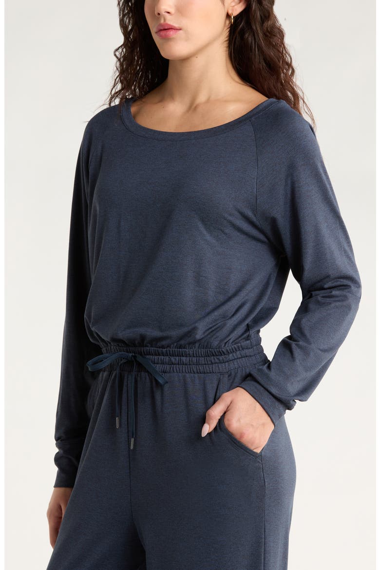 Restore Soft Cozy Long Sleeve Jumpsuit, Alternate, color, NAVY SAPPHIRE