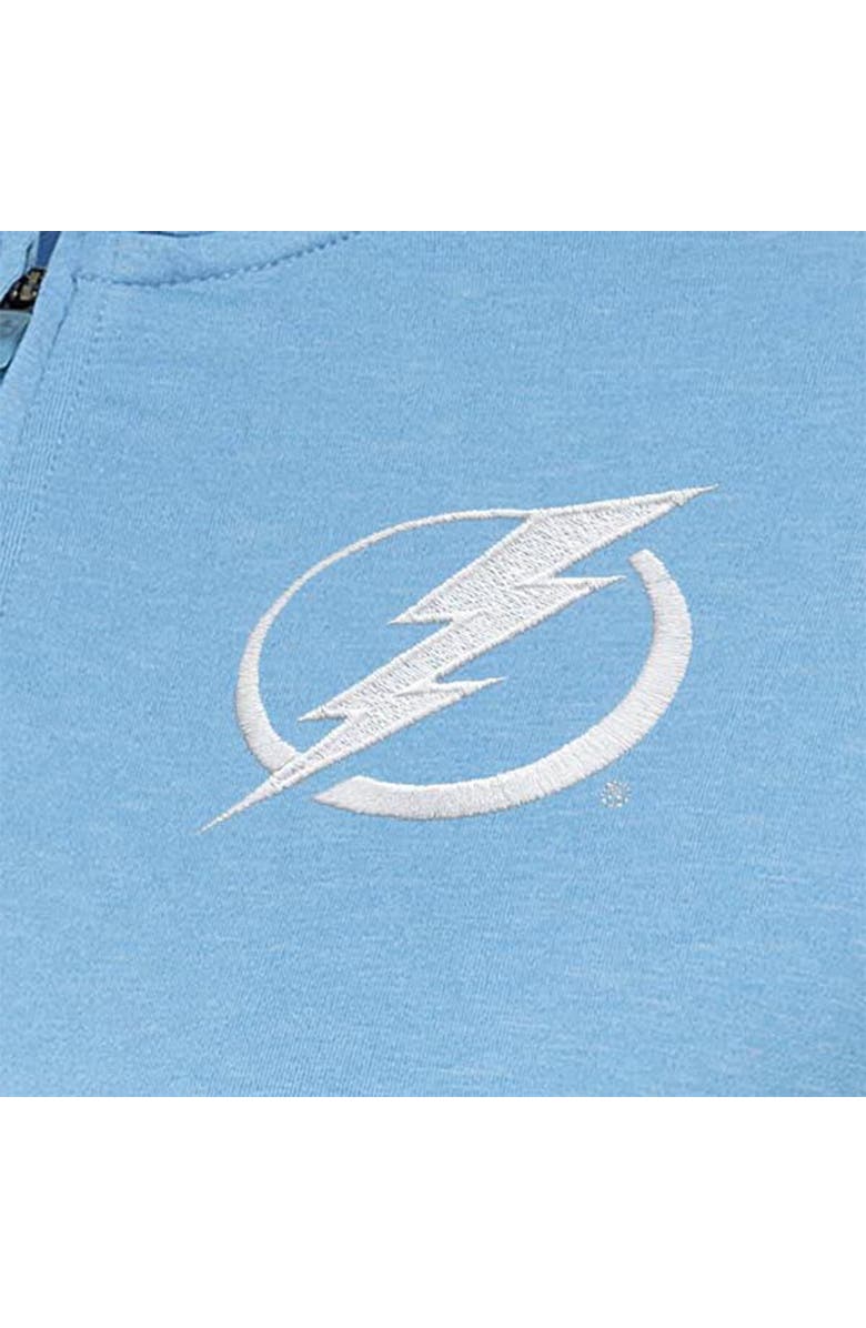 ANTIGUA Women's Antigua Light Blue Tampa Bay Lightning White Logo Mentor Quarter-Zip Jacket, Alternate, color, Light Blue