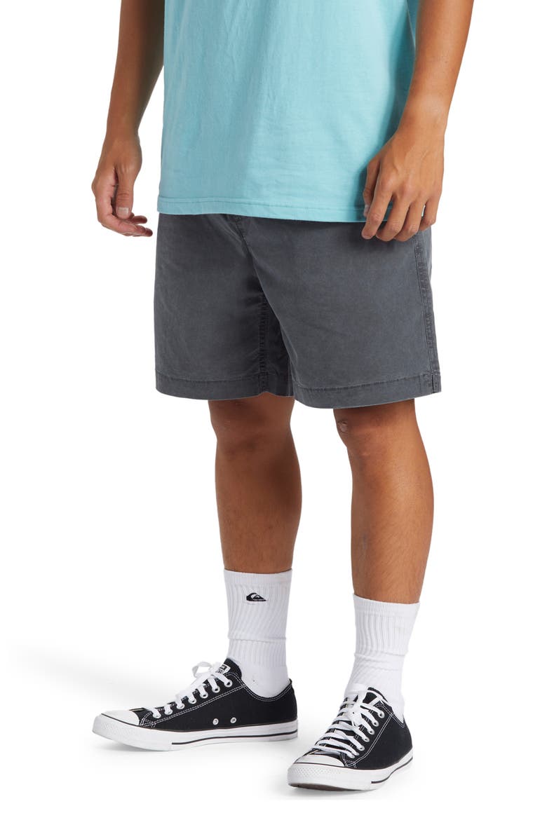 Taxer Stretch Drawstring Shorts, Alternate, color, BLACK