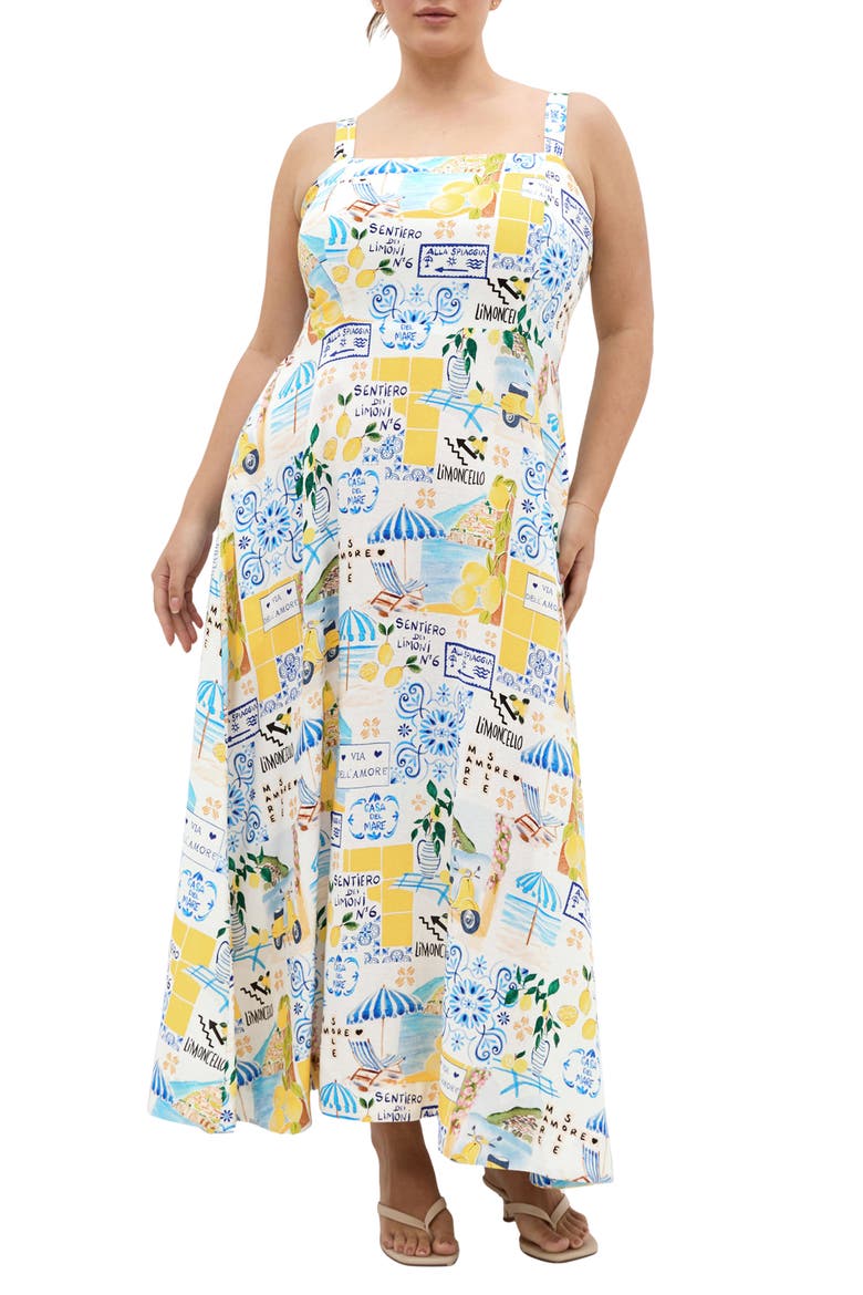 Collins Print Sleeveless Maxi Dress, Main, color, AMALFI COAST