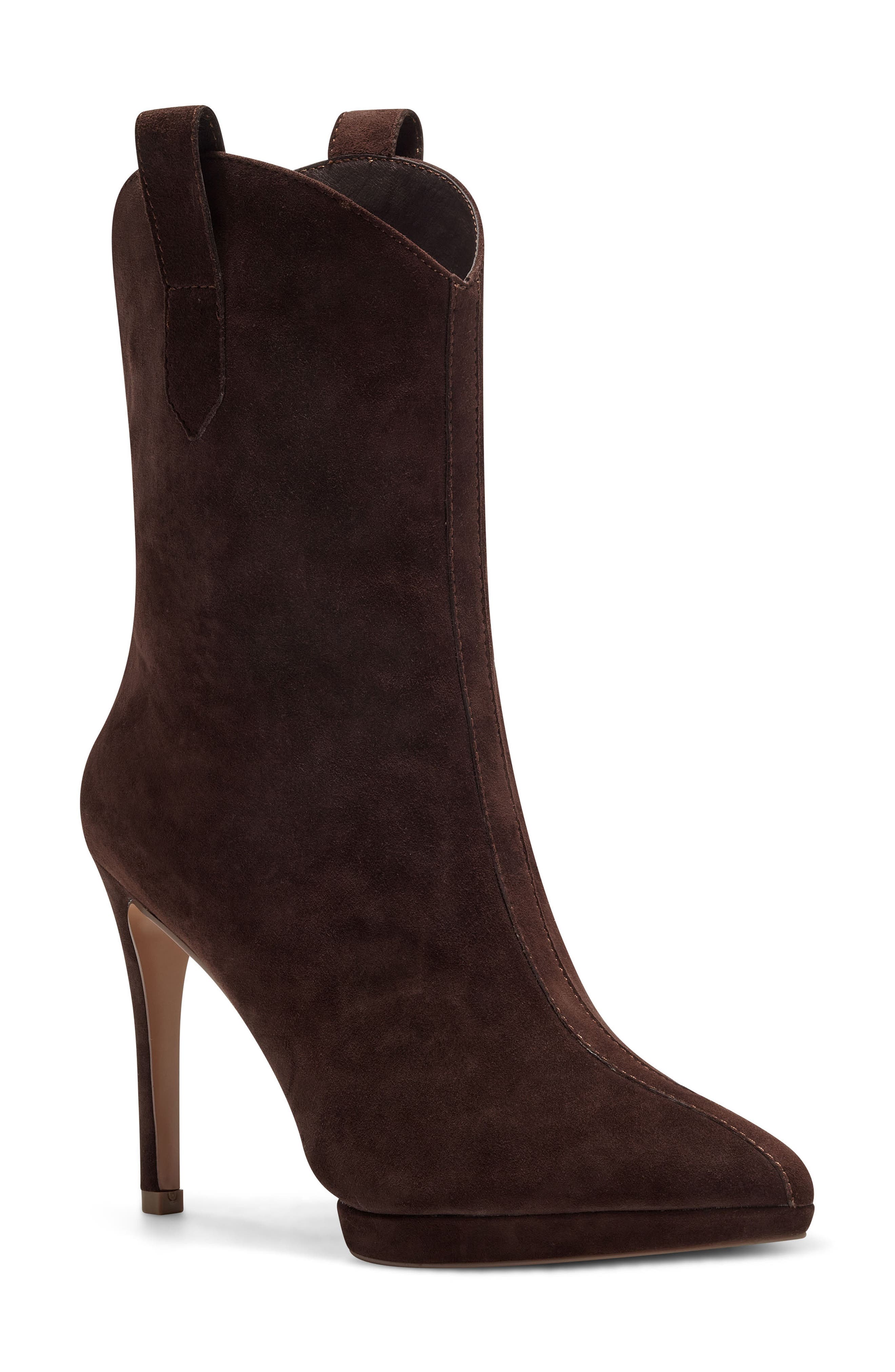 Vianne Embellished Pointed Toe Boot, Main, color, SLUMBER BROWN