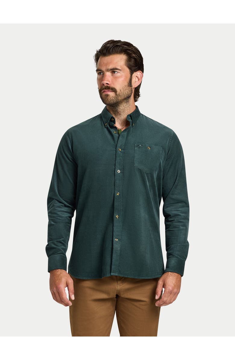 Raging Bull Long Sleeve Soft Needle Corduroy Shirt, Main, color, Forest
