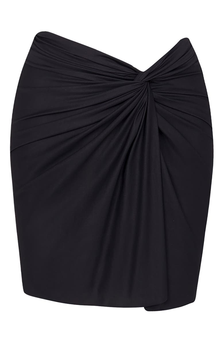 ViX Paula Hermanny Karen Cover-Up Miniskirt, Alternate, color, Black