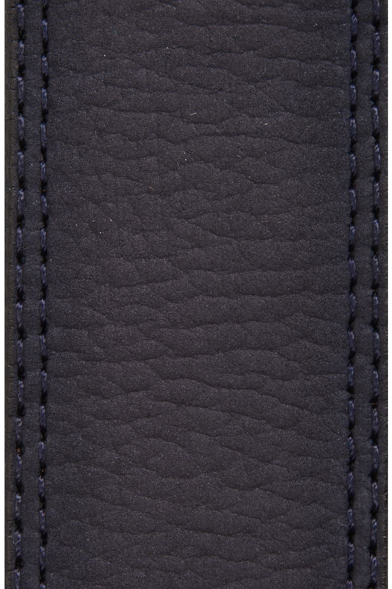 Eastwood Pebble Leather Belt, Alternate, color, NAVY TEXTURED SUEDE