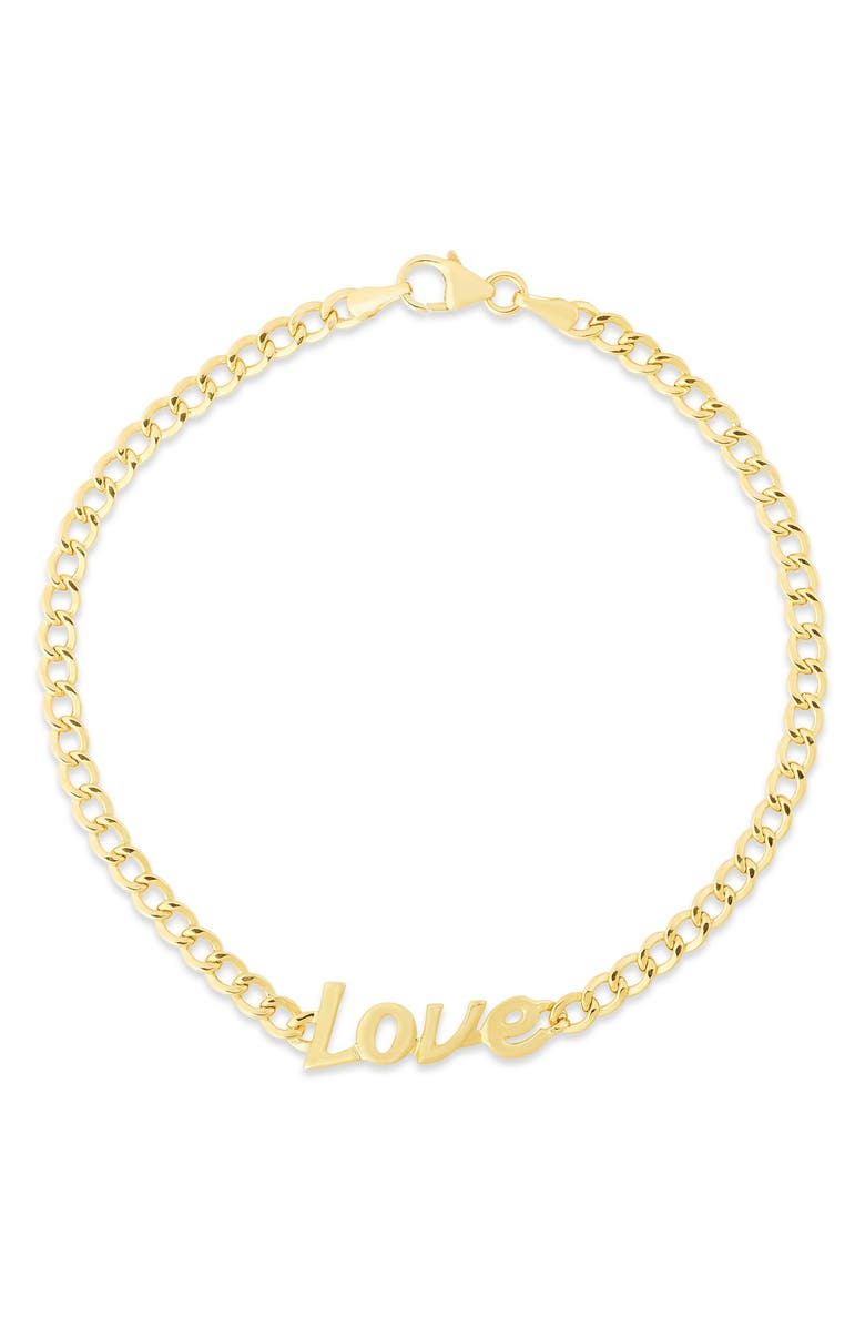 KARAT RUSH 14K Yellow Gold 'LOVE' Bracelet, Main, color, 