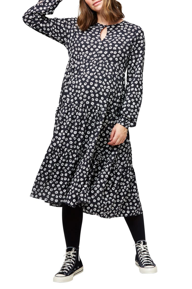 Margot Long Sleeve Maternity/Nursing Dress, Alternate, color, DITSY PRINT